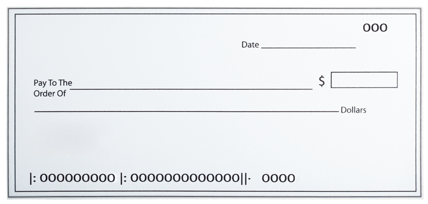 Blank White Cheque